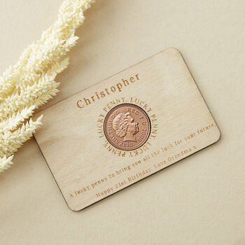 21st Birthday 2004 Or 2005 Penny Personalised Wallet Card, 2 of 5