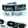 Team Bride Silver And Black Hen Party Wristbands, thumbnail 8 of 9