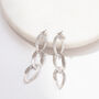 Interlinked Textured Triple Tier Chain Earrings, thumbnail 1 of 3