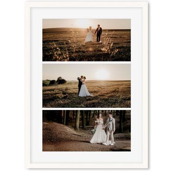 Personalised Trio Wedding Photo Art Print, 6 of 6