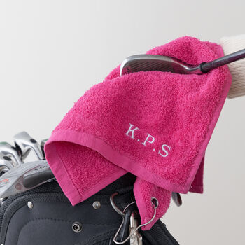 Embroidered Initials Personalised Ladies Golf Towel, 2 of 5