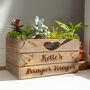 Personalised Wooden Floral Planter, thumbnail 1 of 7