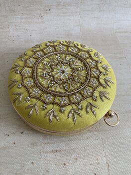Yellow Circular Handcrafted Clutch Bag, 2 of 6