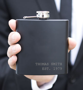 Established Name And Date Personalised Hip Flask, 2 of 9