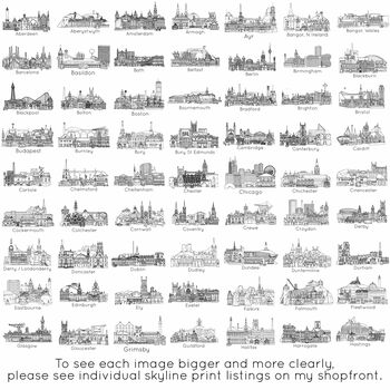 'Where It All Began' Skyline Anniversary Card, 4 of 7