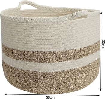 Extra Large Cotton Rope Storage Organizer Basket, 5 of 5