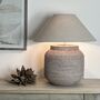 Ashcliffe Rattan Table Lamp Natural White Wash, thumbnail 1 of 5