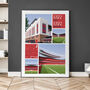 Arsenal Fc Views Of Highbury And The Emirates Poster, thumbnail 1 of 7