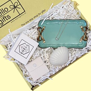 Mint Jewellery Tray, Necklace And Shell Candle Giftbox, 2 of 7