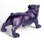 Standing English Bulldog Figurine, Purple Sparkle Finish, thumbnail 2 of 6