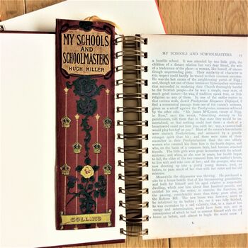 'My Schools And Schoolmasters' Upcycled Notebook, 3 of 4