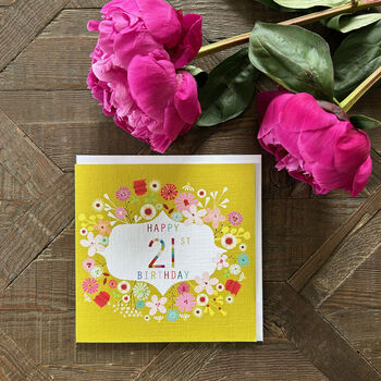 Floral 21st Birthday Card, 3 of 5