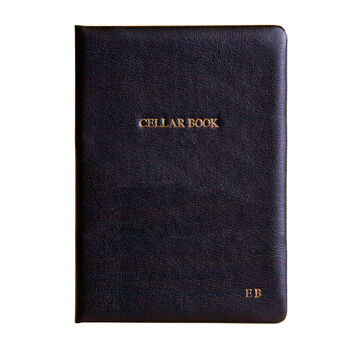 Personalised Hand Bound Leather Wine Cellar Book, 2 of 6