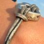 Woman's Personalised Purple Leather Urn Remembrance Bracelet For Ashes, thumbnail 9 of 12