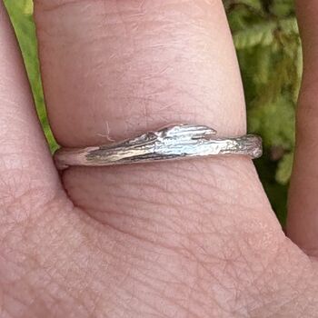 Single Band Silver Willow Ring, 2 of 7