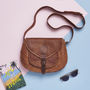 Personalised Vintage Leather Saddle Bag Large, thumbnail 2 of 10