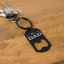 'No. One Dad' Black Bottle Opener Keyring | Key Accessory | Father's Day Gift, thumbnail 1 of 2