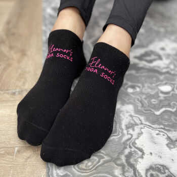 Embroidered Yoga Socks, 3 of 4