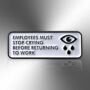 Employees Must Stop Crying Enamel Pin Badge, Leaving Gift For Work Colleague, Office Gifts, Secret Santa, thumbnail 3 of 8