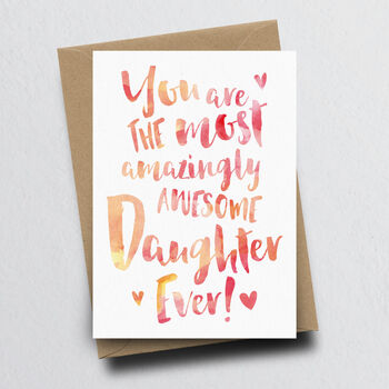 'The Most Amazingly Awesome Daughter' Greeting Card, 2 of 2