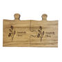Personalised Wooden Jigsaw Engraved Coasters With Leaf Set Of Two, thumbnail 2 of 4