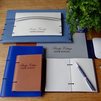 Personalised Home School Leather Folder, 4 of 4