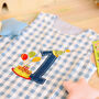 Baby Boy’s First Birthday Romper – Blue Gingham Cotton, thumbnail 5 of 10