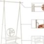 Two Tier White Storage Shelf Clothes Coat Rack Stand, thumbnail 7 of 7