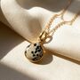 Gold Vermeil Plated Dalmatian March Birthstone Necklace, thumbnail 1 of 4