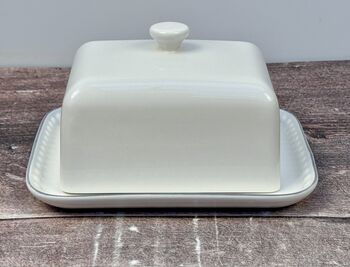 White Mary Berry Butter Dish, 3 of 4