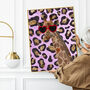 Custom Leopard Print Giraffe Personalised Art, thumbnail 3 of 7