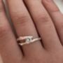 Gold Twig Engagement Ring, White Sapphire Nature Ring, thumbnail 8 of 8