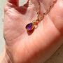 Carved Amethyst Vintage Chain Necklace, thumbnail 2 of 7