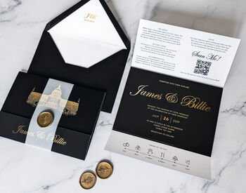Luxury Acrylic Foiled Wedding Invitation, 2 of 5