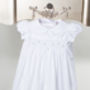 Hand Smocked White Rosebud Dress, thumbnail 2 of 2