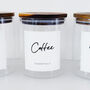 Set Of Tea, Coffee And Sugar Jars With Acacia Lids, thumbnail 3 of 11