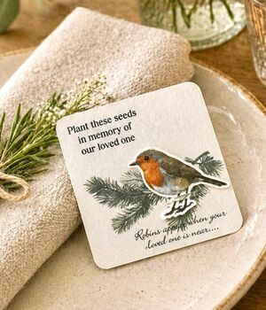 Personalised Robin Funeral Favours With Flower Seeded Robin, Memorial Gifts, 3 of 4