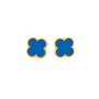 Four Leaf Clover Stud Earrings In Rainbow Of Colours, thumbnail 2 of 7