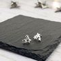 Sterling Silver Three Star Cluster Stud Earrings, thumbnail 1 of 6