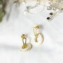 Marble Circle Cut Out Dangle Earrings In White, thumbnail 1 of 2