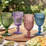 Luxury Embossed Coloured Wine Goblet Collection, thumbnail 1 of 9