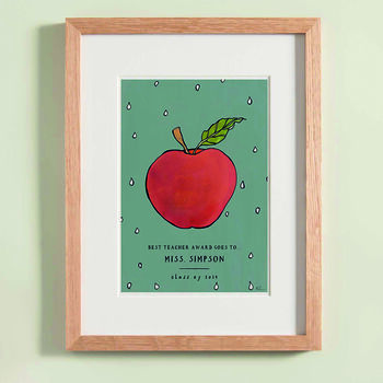 Personalised Best Teacher Fine Art Print, 2 of 4