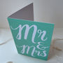 Mr And Mrs Wedding Congratulations Card, thumbnail 3 of 4