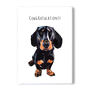 Dachshund Engagement Or Wedding Congratulations Card, thumbnail 2 of 2