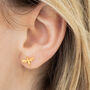 Gold Vermeil Bee Stud Earrings, thumbnail 1 of 5