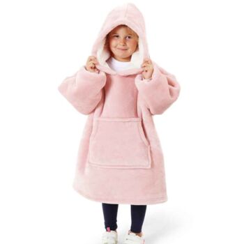Personalised Children Sherpa Hoodies Wearable Blanket, 6 of 9