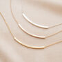 Curved Skinny Bar Message Personalised Necklace, thumbnail 2 of 10