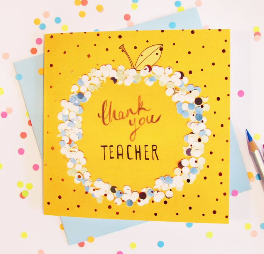 Thank You Teacher Card By Fays Studio