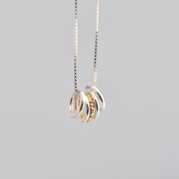 Sterling Silver Circles Necklace, 5 of 11