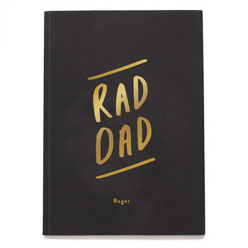 Rad Dad Foil Personalised Notebook, 3 of 6